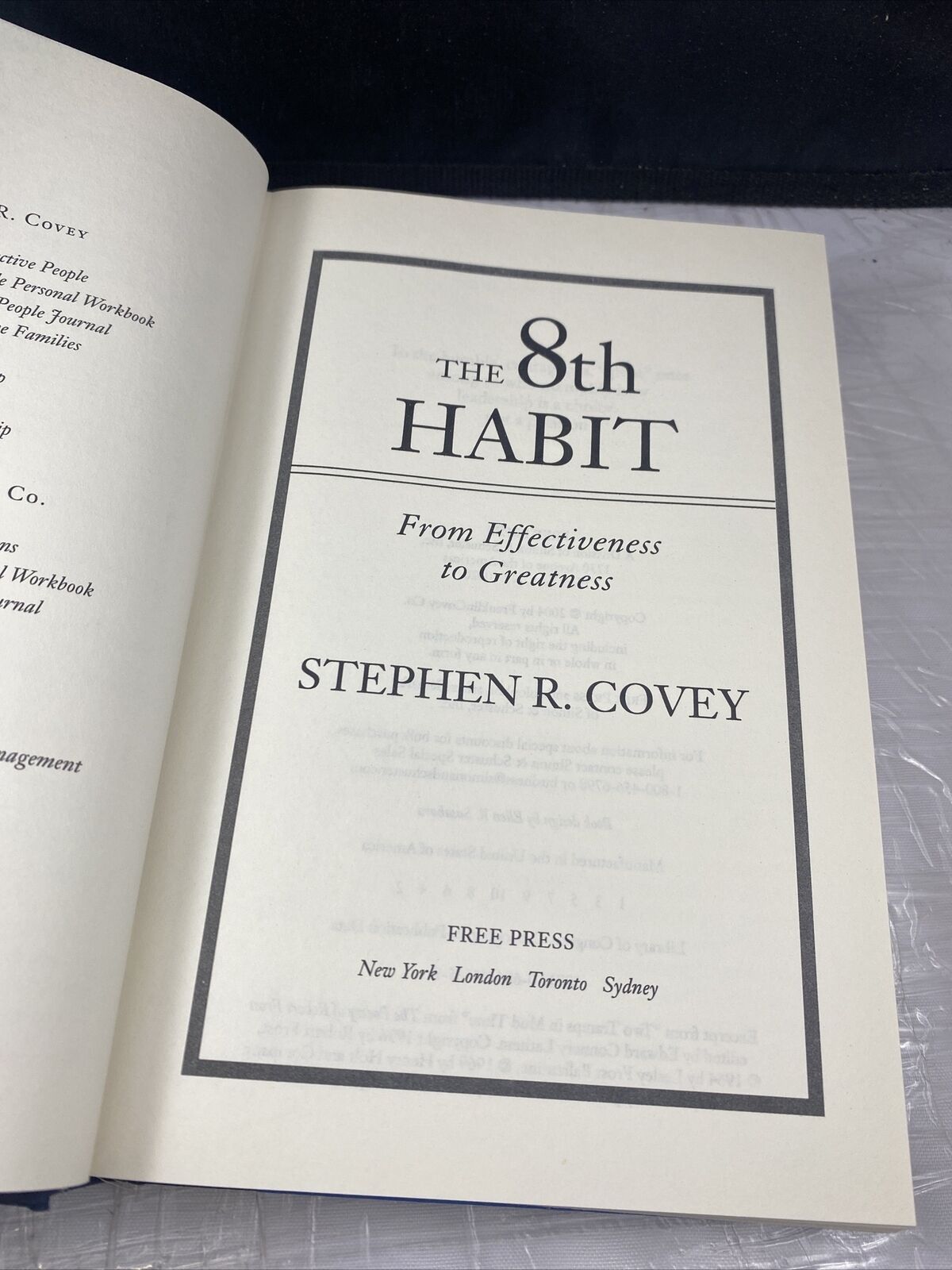 The 8th Habit by Stephen R. Covey Hardcover w/ DVD Vintage Self Help Book