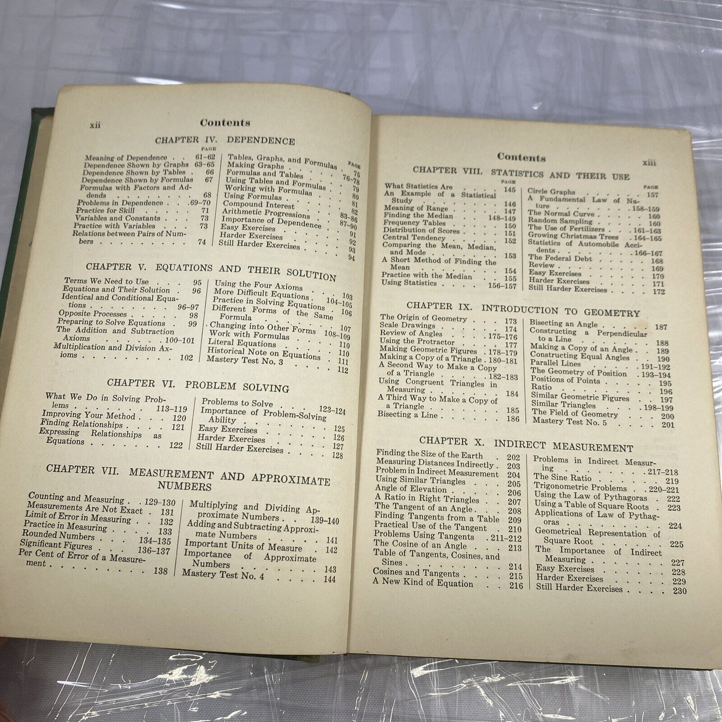 1938 Modern School Mathematics Three 1930s Vintage Rare Kansas School Textbook