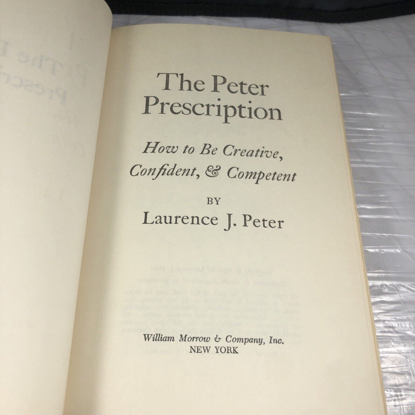 The Peter prescription;: How to be creative, confident. Vintage Self Help Book