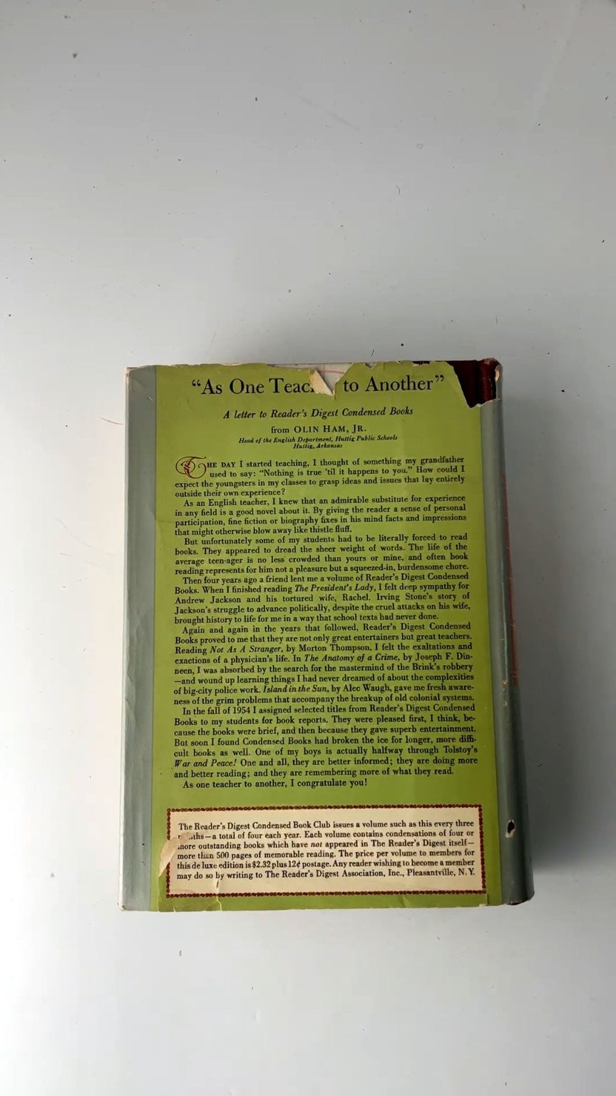 Reader's Digest Condensed Books 1956 Volume 3 First Edition Deluxe