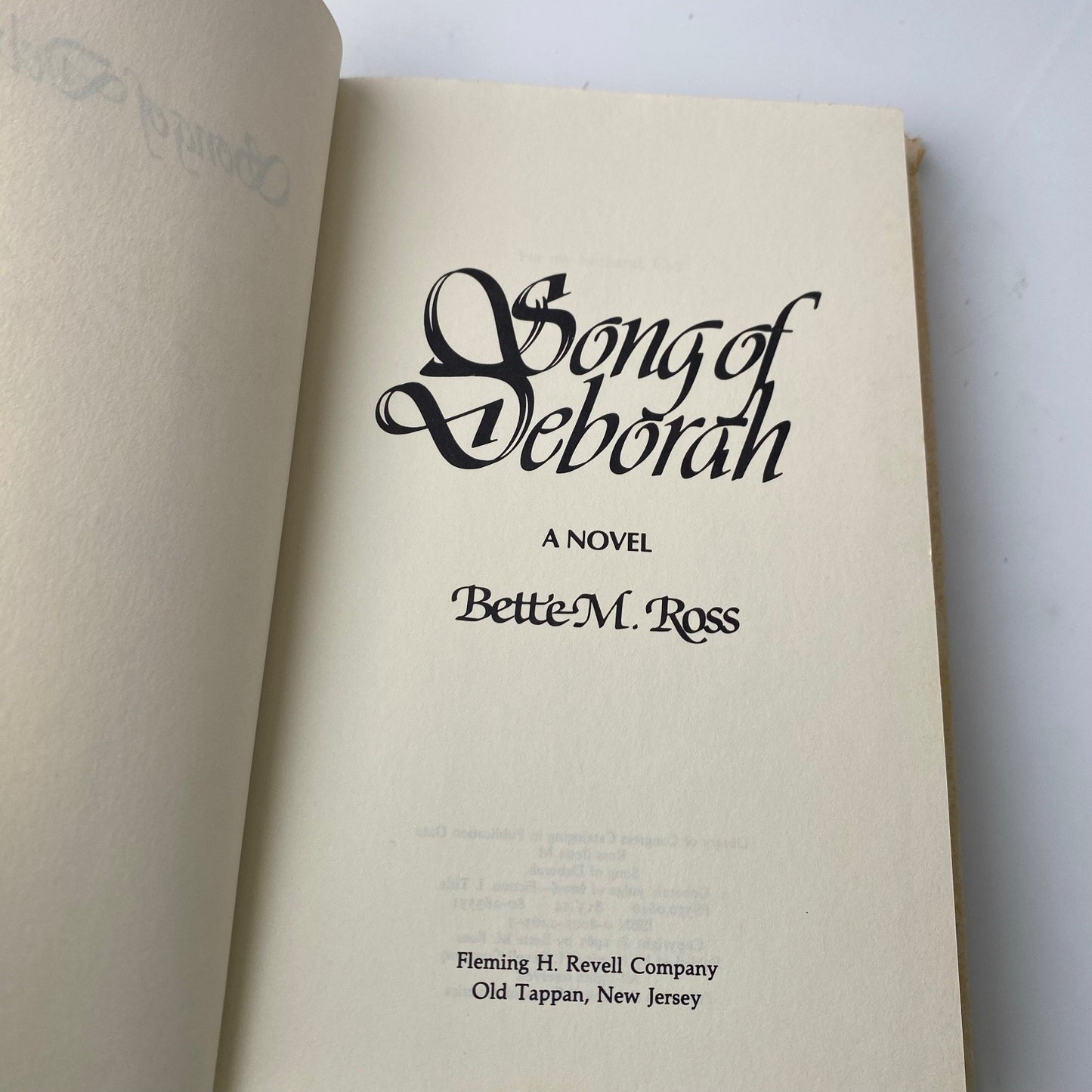 Song of Deborah Bette M. Ross 1981 First Edition Historical Novel Revell