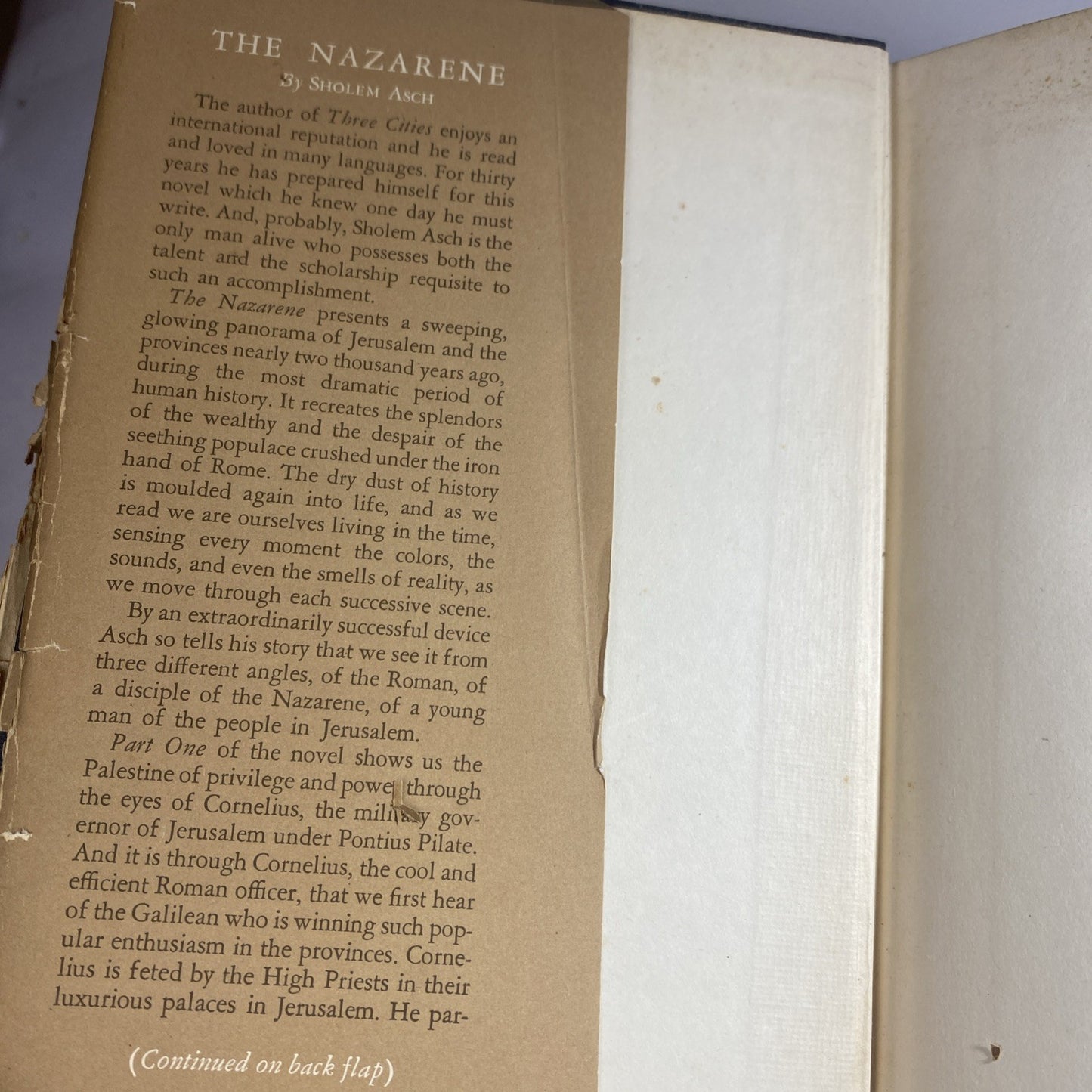 Vintage First Print Novel Of Jesus THE NAZARENE by Sholem Asch Hardcover 1939