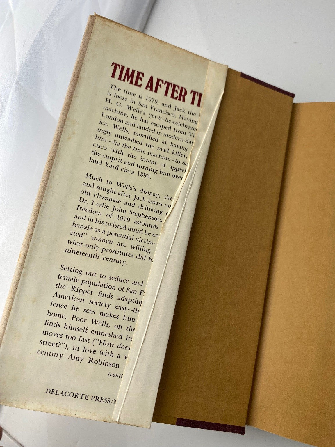 Time After Time Karl Alexander 1979 First Edition Novel Delacorte Press