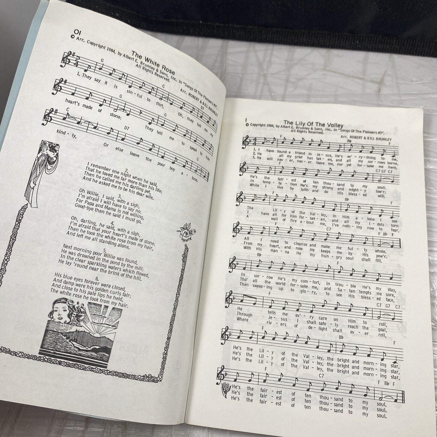 2 Booklets - Albert E. Brumley's Songs of Pioneers, Campfire Songs Midwestern