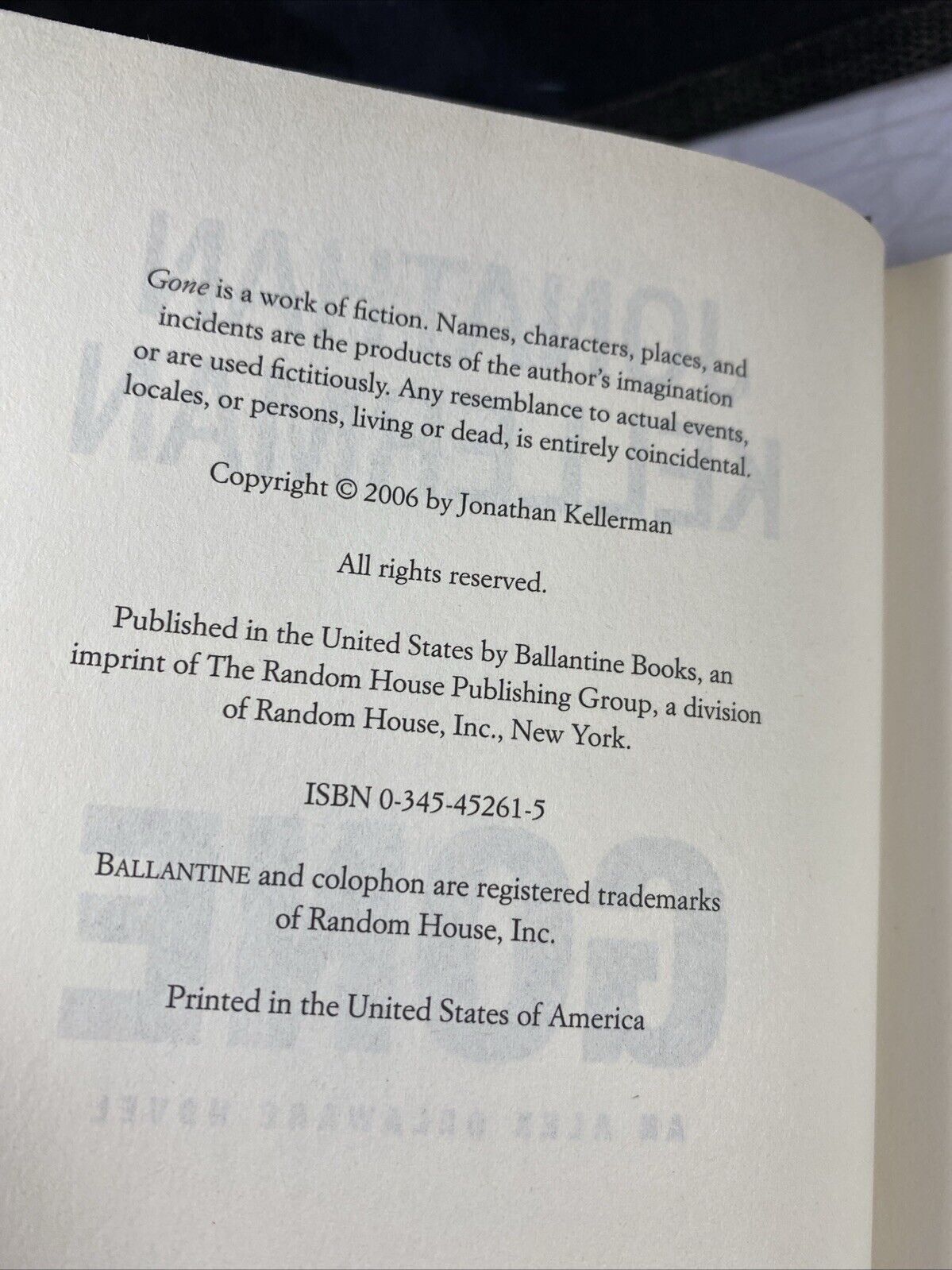 Gone (Alex Delaware Novels) - Hardcover By Kellerman, Jonathan VERY GOOD
