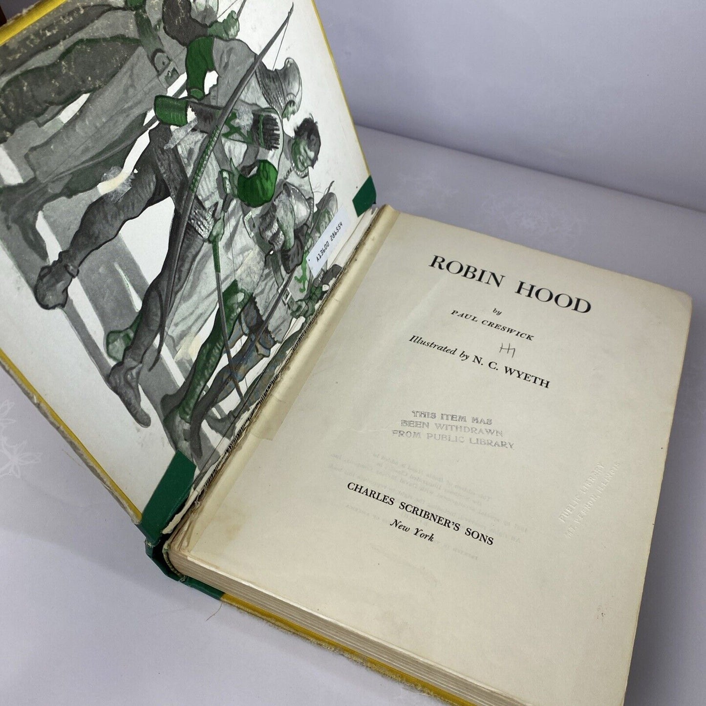 Robin Hood by Paul Creswick, 1957, Illustrated by N.C. Wyeth Scribner HC