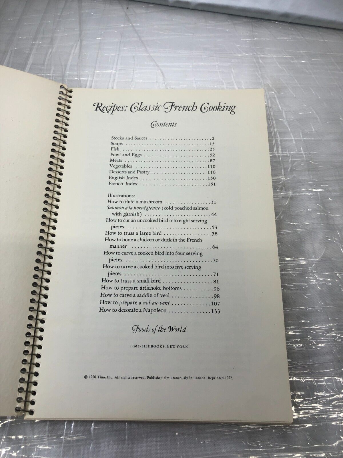 RARE VINTAGE Classic French Cooking (Time Life Foods of the World series) Recipe