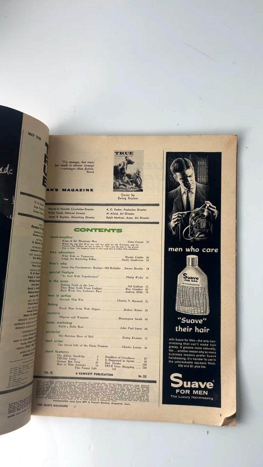 True Magazine May 1958 Charles Russell Western Art Illustrated