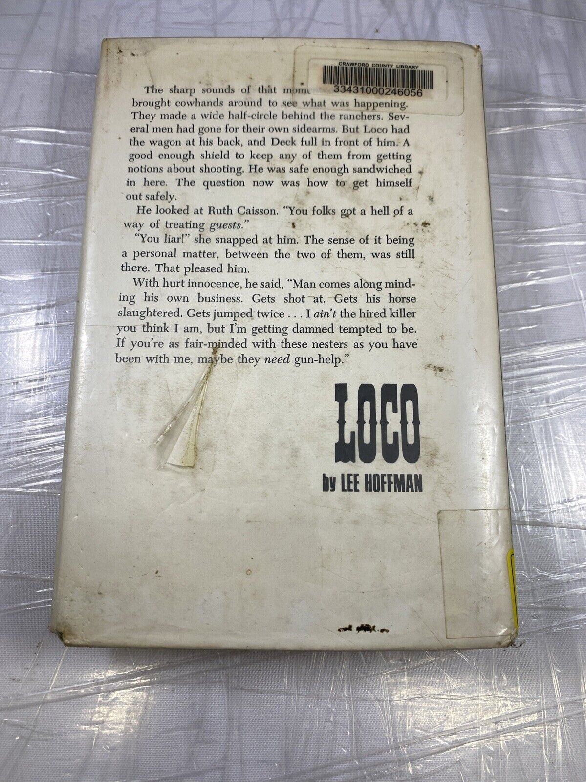 Loco Lee Hoffman 1969 First Edition EX Crawford County LibraryRare Western Novel