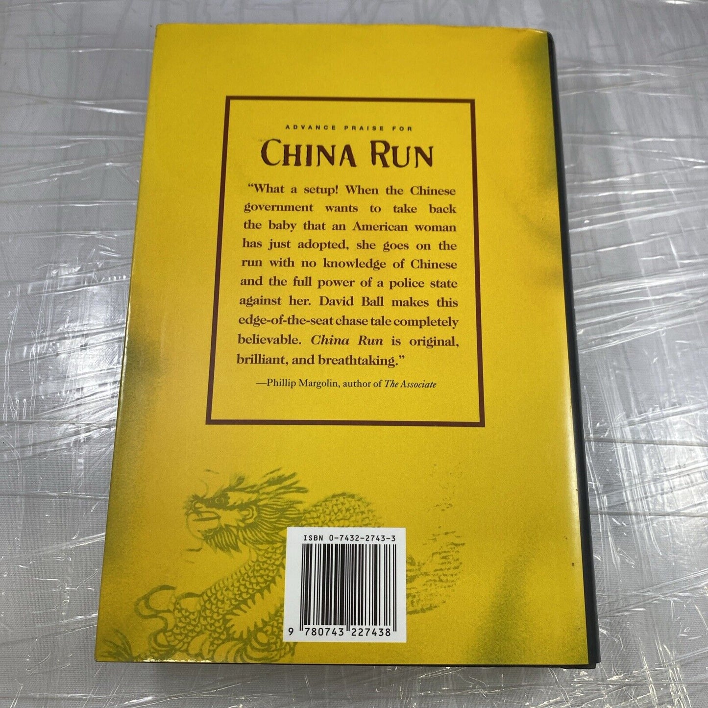 China Run : A Novel by David Ball (2002, Hardcover)