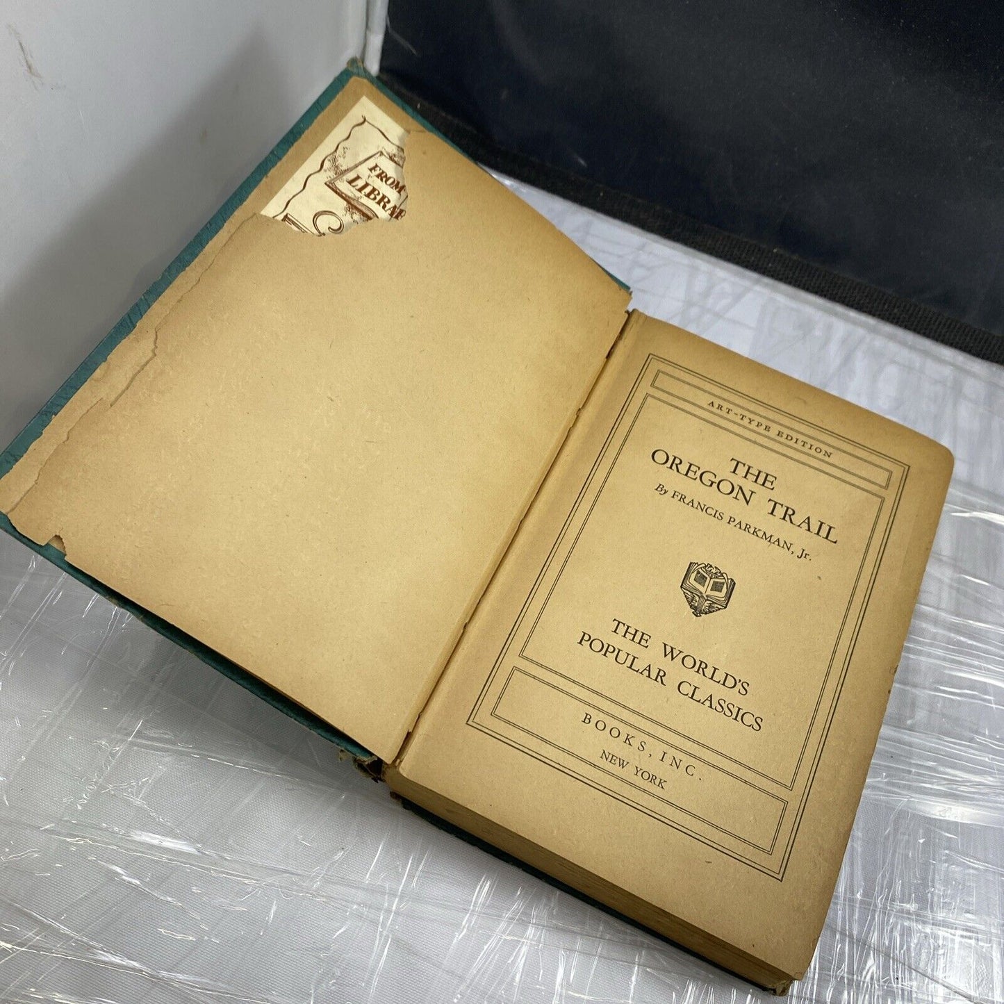 The Oregon Trail Francis Parkman JR Art-type Edition RARE Blue Leather Antique