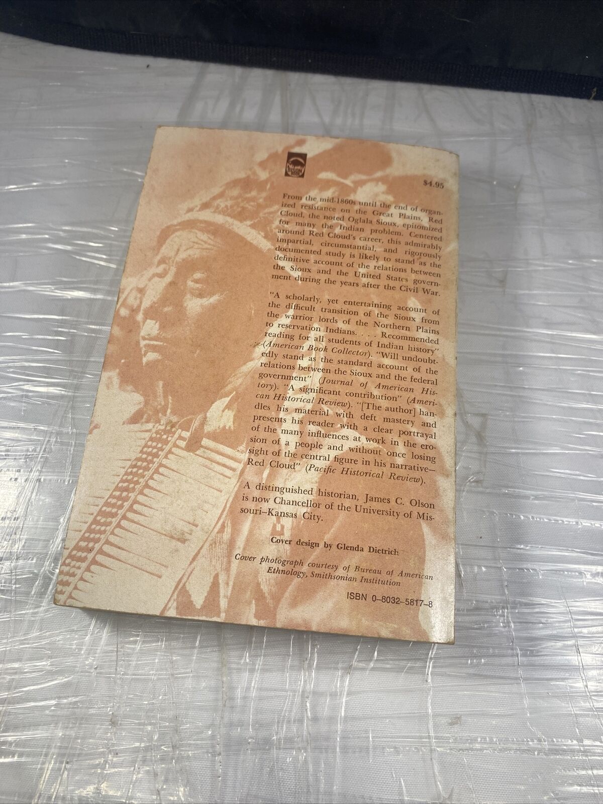 Red Cloud And The Sioux Problem History Paperback Book by James C. Olson 1975