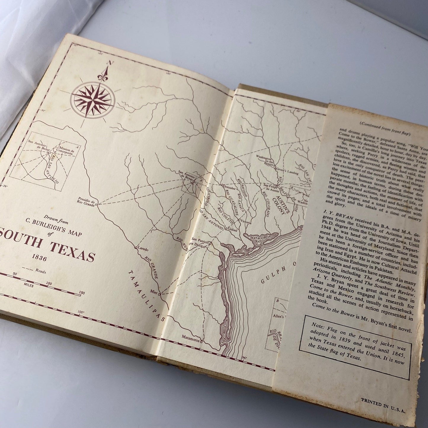 Vintage History book Come to the Bower J.Y. Bryan 1963 First Edition Texas
