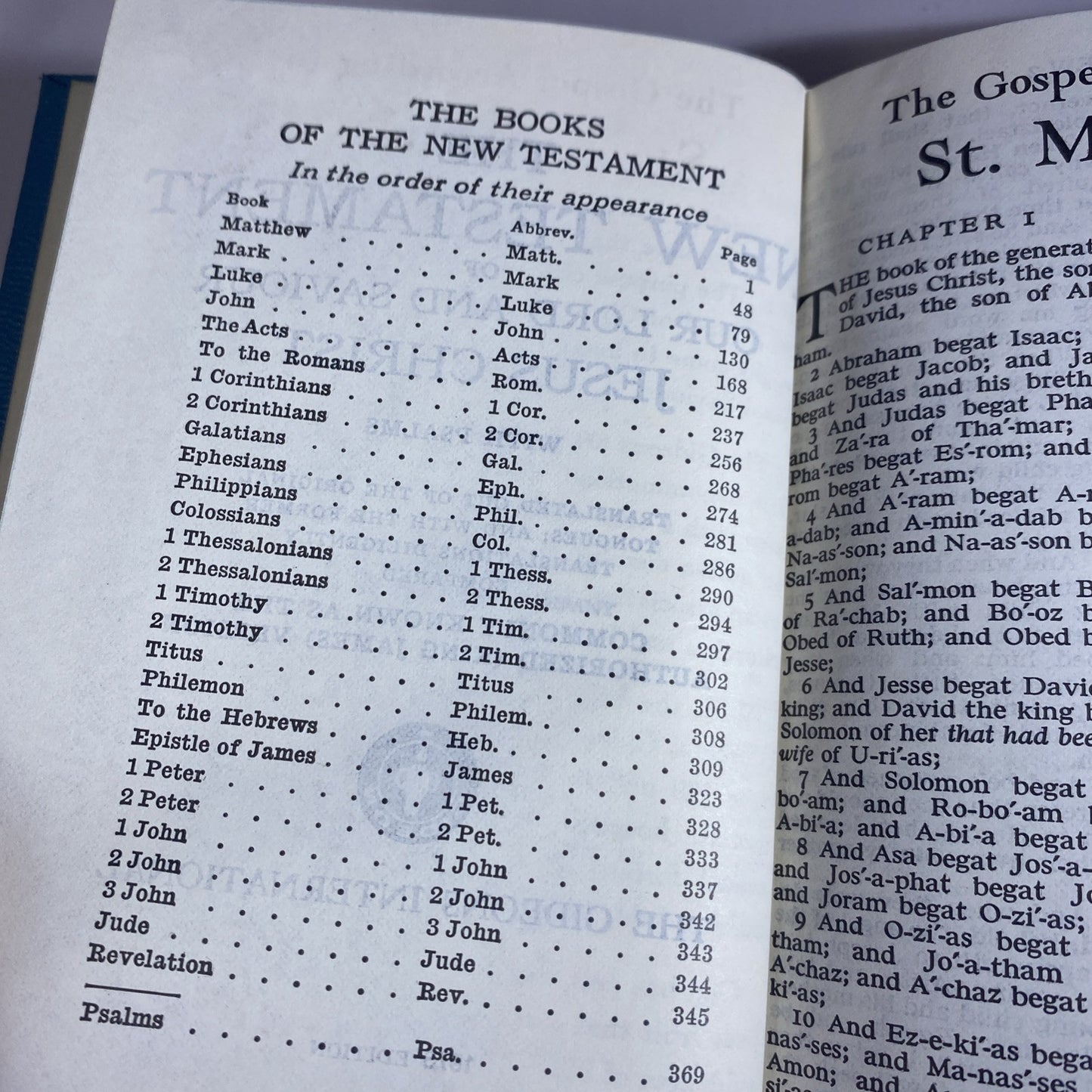 The New Testament & Psalms 1973 Hardcover VTG Gideons