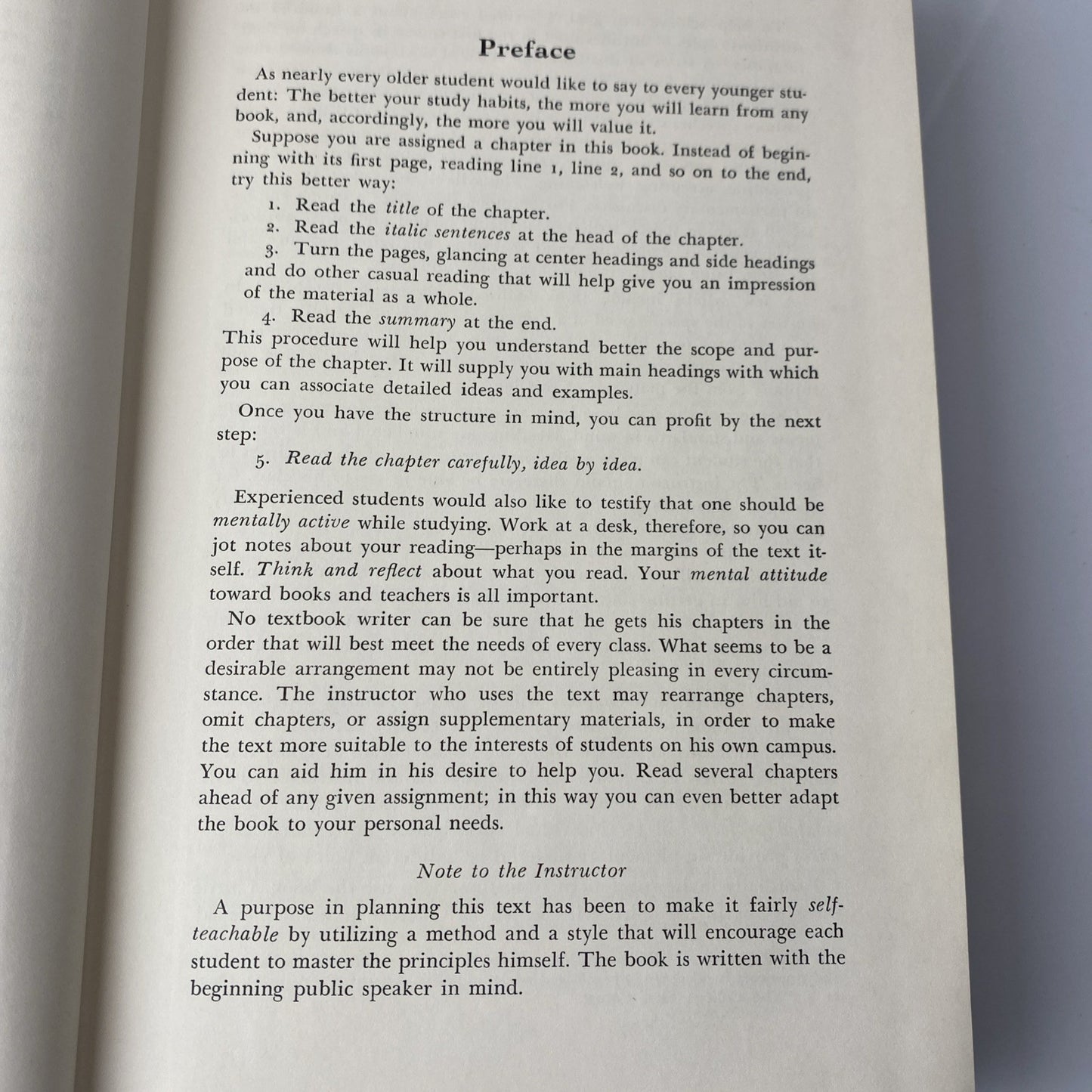 1962 First Print Principles of Public Speaking Loren Reid Vintage 60s Textbook
