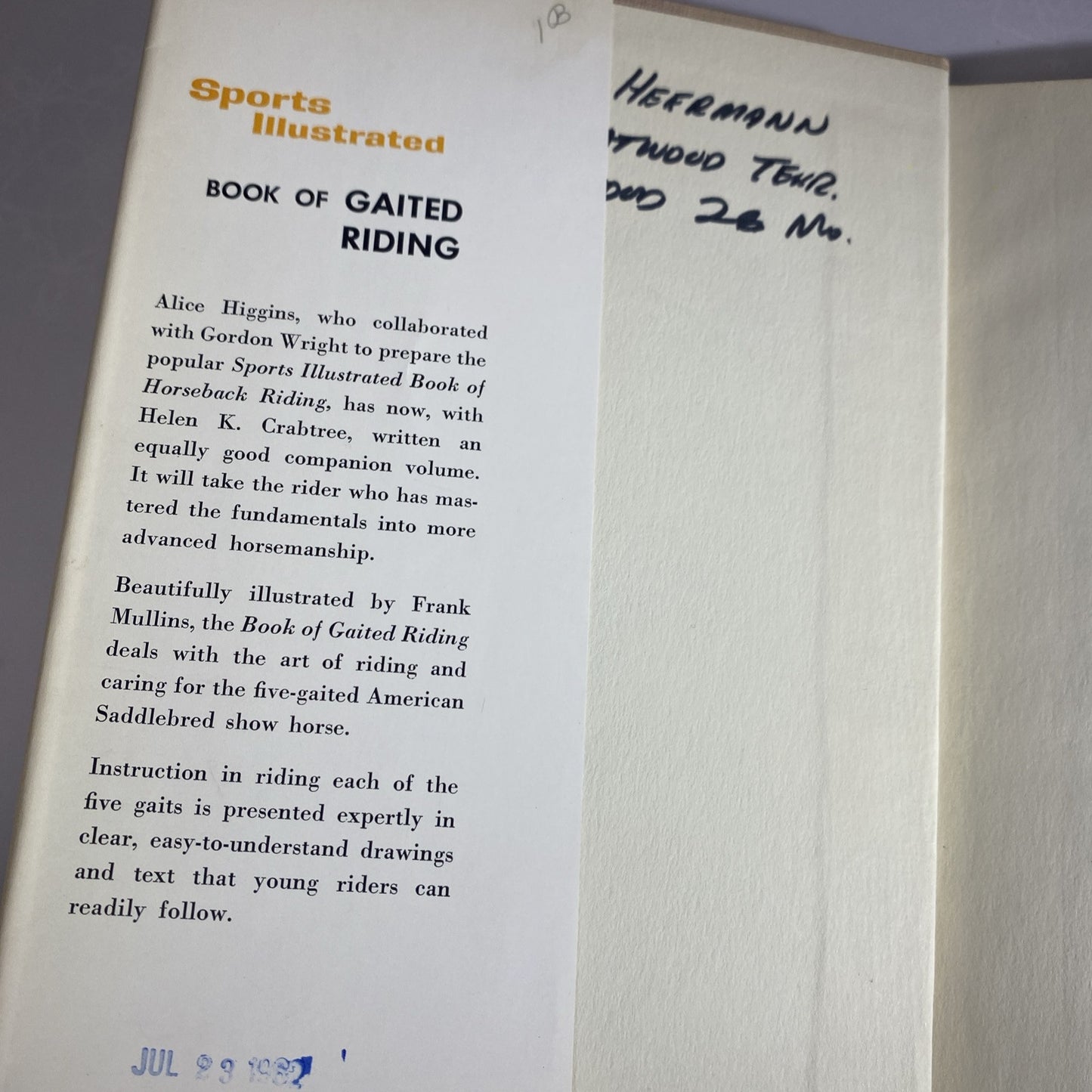 Vintage Sports Illustrated Book Of Gaited Riding Vintage 60s 70s Horseback Rare!