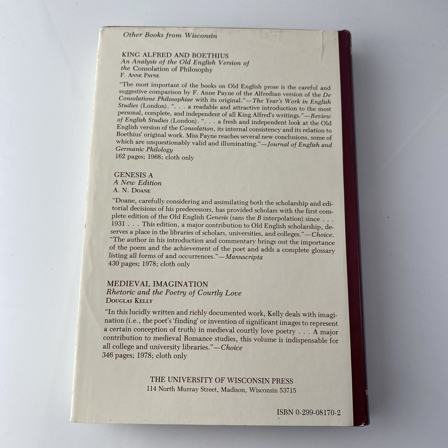 Chaucer and Menippean Satire by Payne, F.Anne Hardback Book The Fast Ship