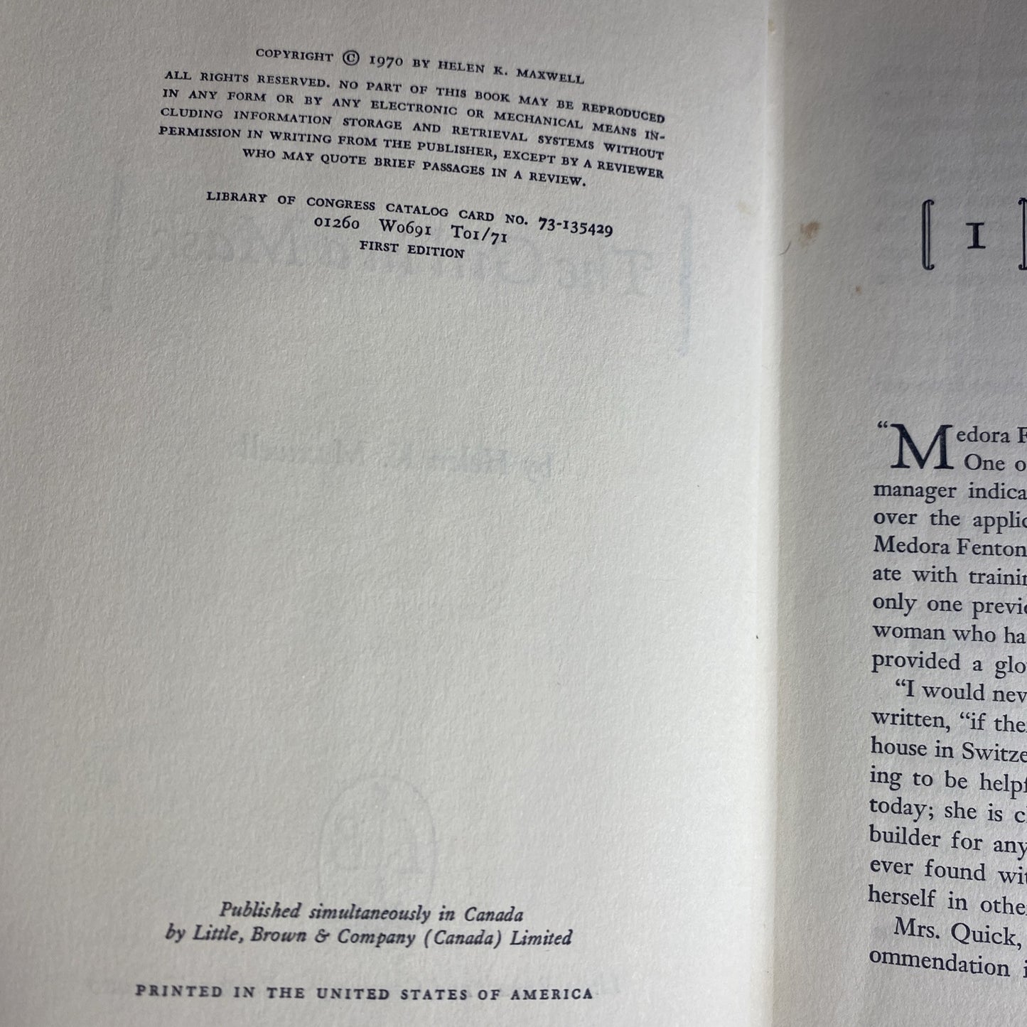 The Girl in a Mask by Helen K. MAXWELL Rare Vintage Novel Little Brown Ex Libris