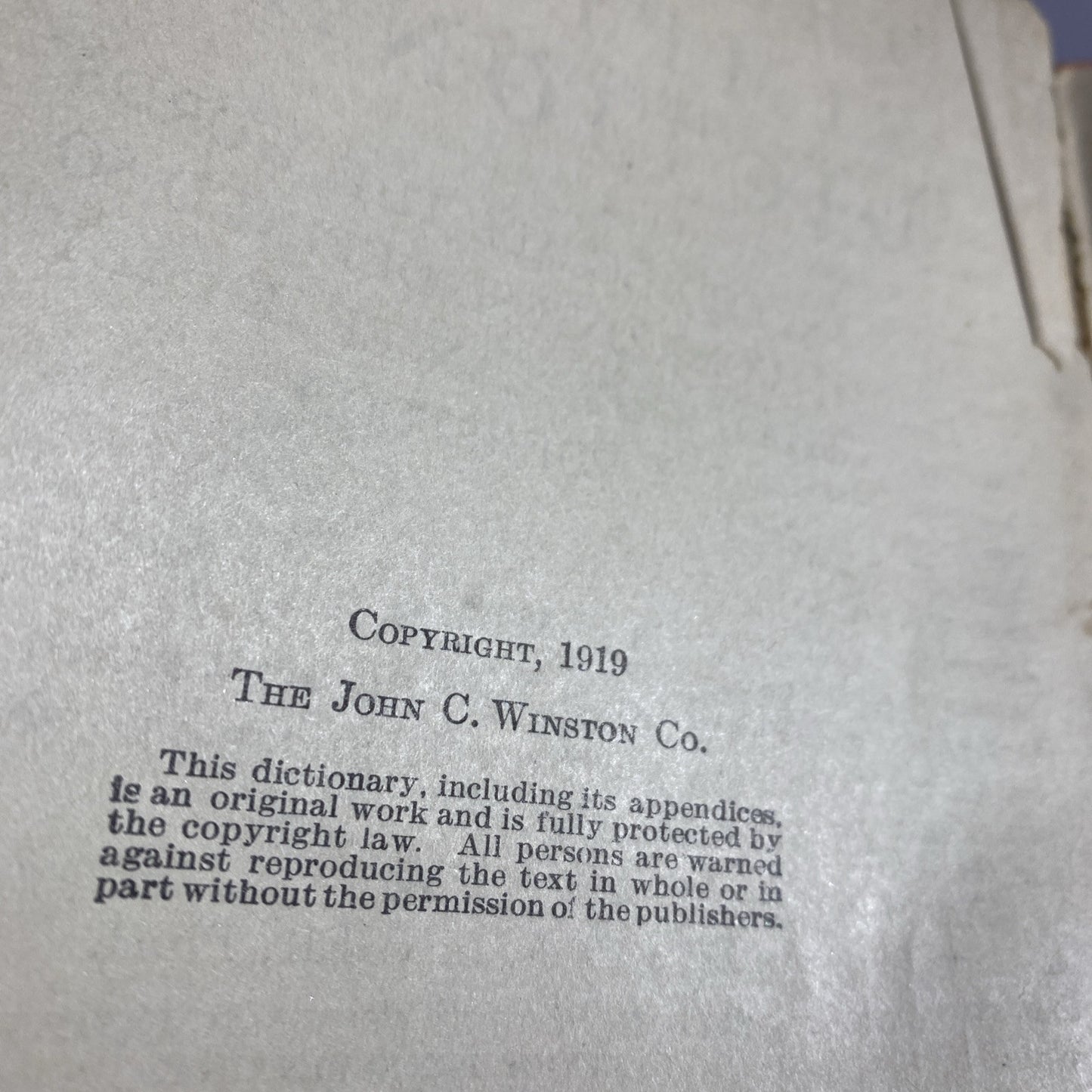 The Winston Simplified Dictionary 1919 Antique Rare Red Book English Soft Bindin