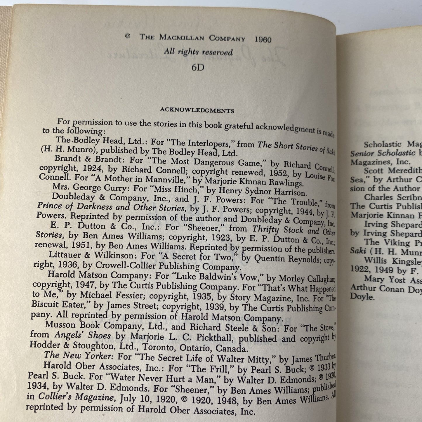 Vintage A Book Of Stories, The Pageant Of Literature 1960 By Brother H Raphael