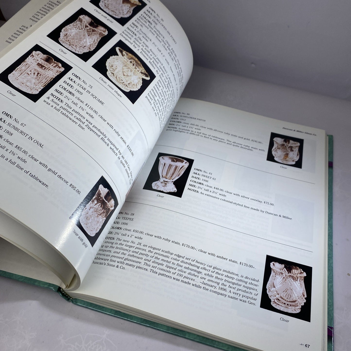 GLASS TOOTHPICK HOLDERS Identification Value BOOK ~ 1999 Bredehoft & Sanford HC