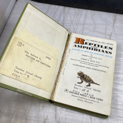 Reptiles and Amphibians:  A Golden Guide Rare Unique HC Rebound Ex Library 50s