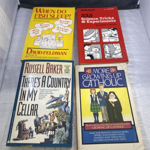 Vintage Novelty Obscure Topic Books Lot Of 4 Paperback Rare 70s 80s