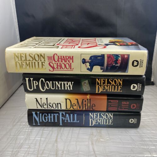 Nelson Demille Lot of 3 Hard Cover DJ Very Good Charm School Nightfall Wild Fire