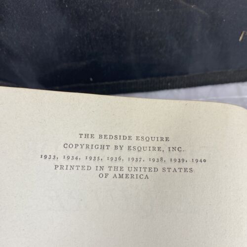 The Bedside Esquire edited by Arnold Gingrich. Vintage 40s Red Worn Book Novel