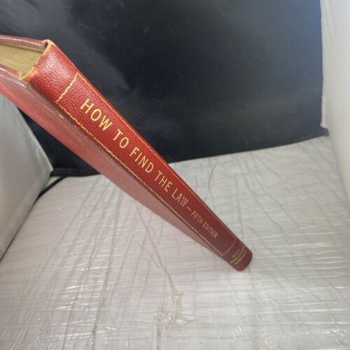 How To Find The Law 5th Edition William Roalfe 1957 by West Publishing Vintage