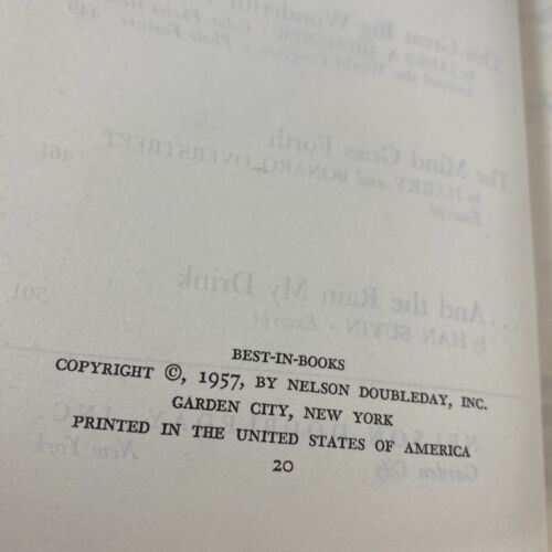 BEST IN BOOKS #20 Two Complete Books 3 Book Vintage 50s Literature With HCDJ
