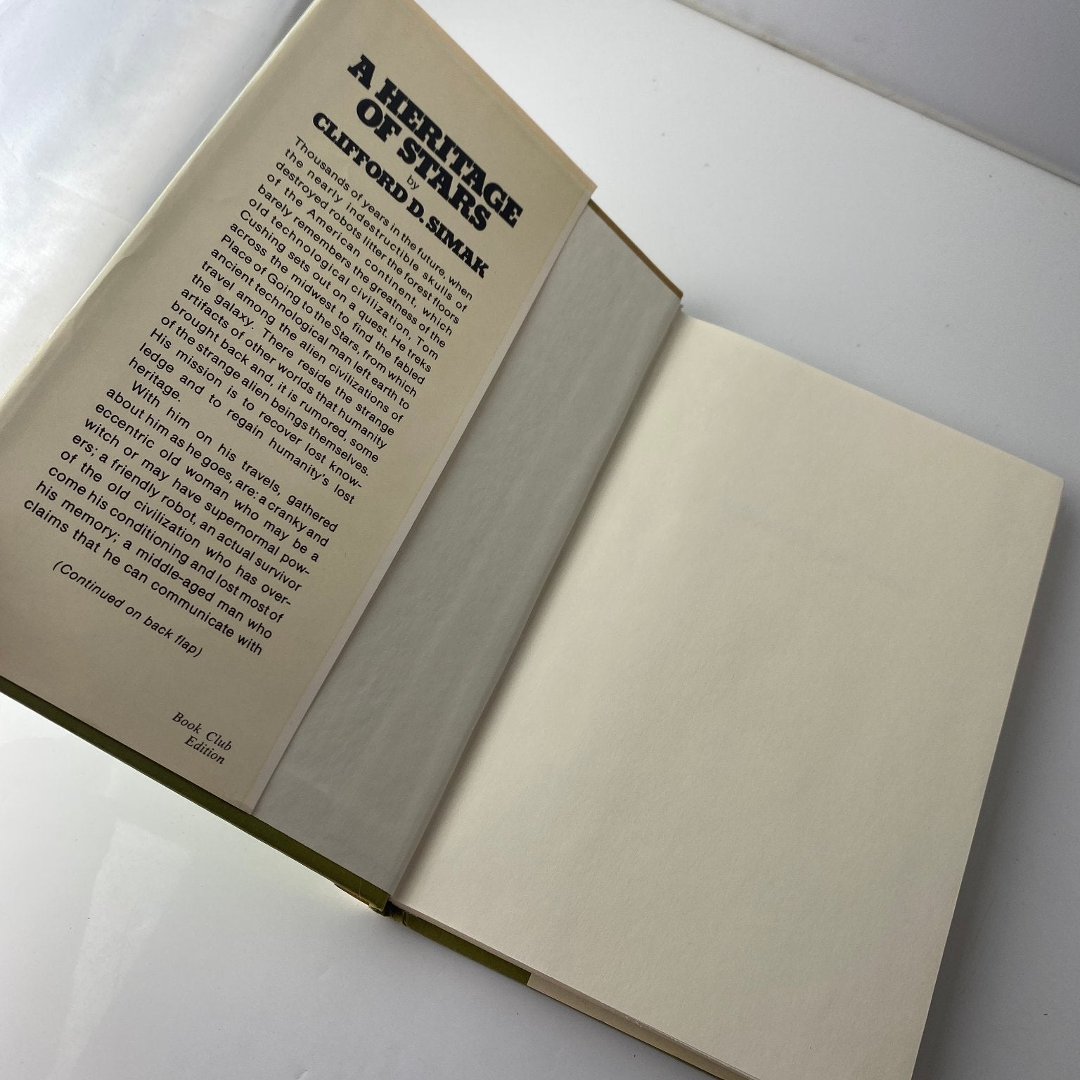 A Heritage of Stars Clifford D. Simak 1977 Book Club Edition Sci-Fi Berkley