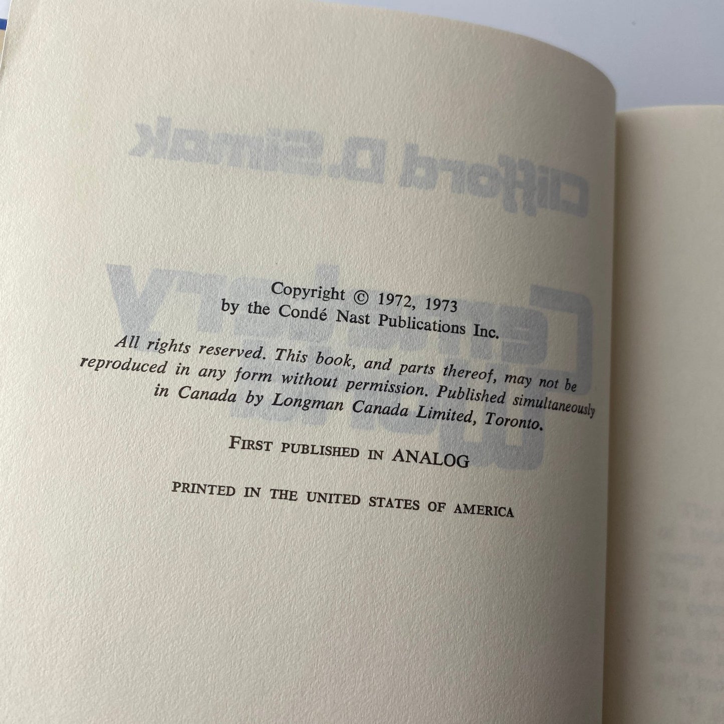 Cemetery World Clifford D. Simak 1973 Book Club Edition Science Fiction Putnam