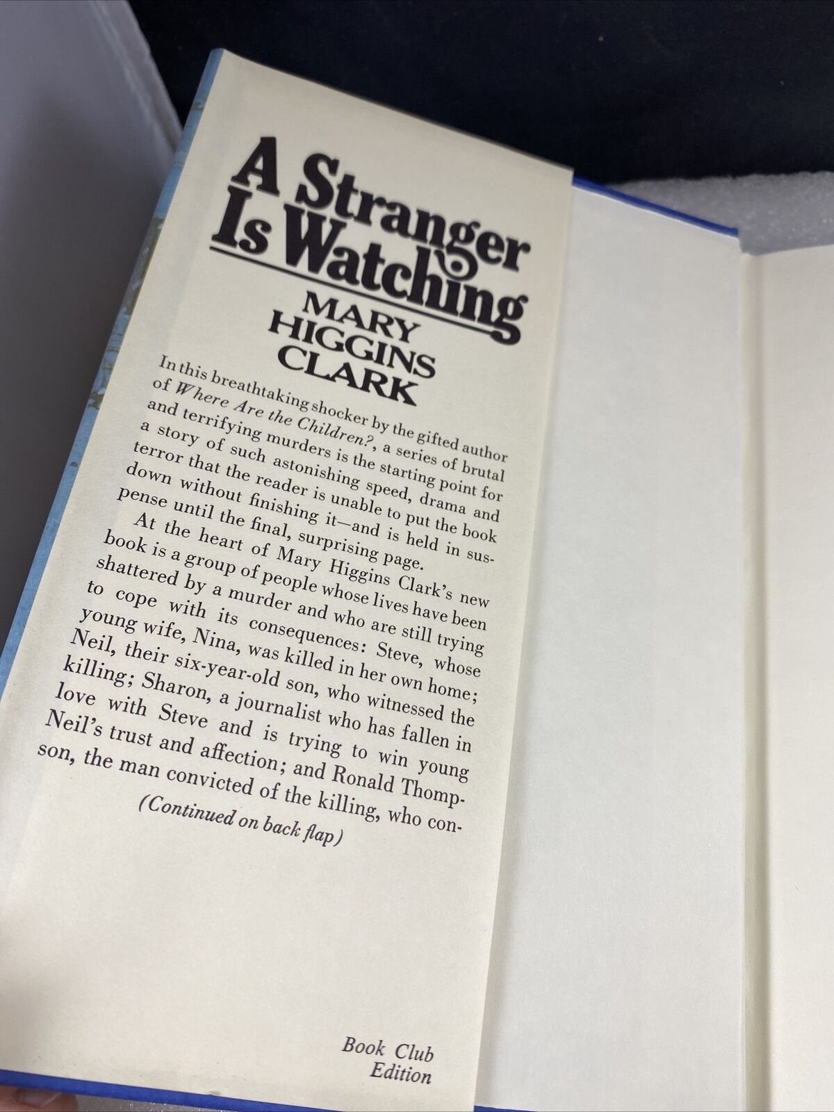 A Stranger Is Watching By Mary Higgins Clark Hardcover Vintage 70s Mystery BCE