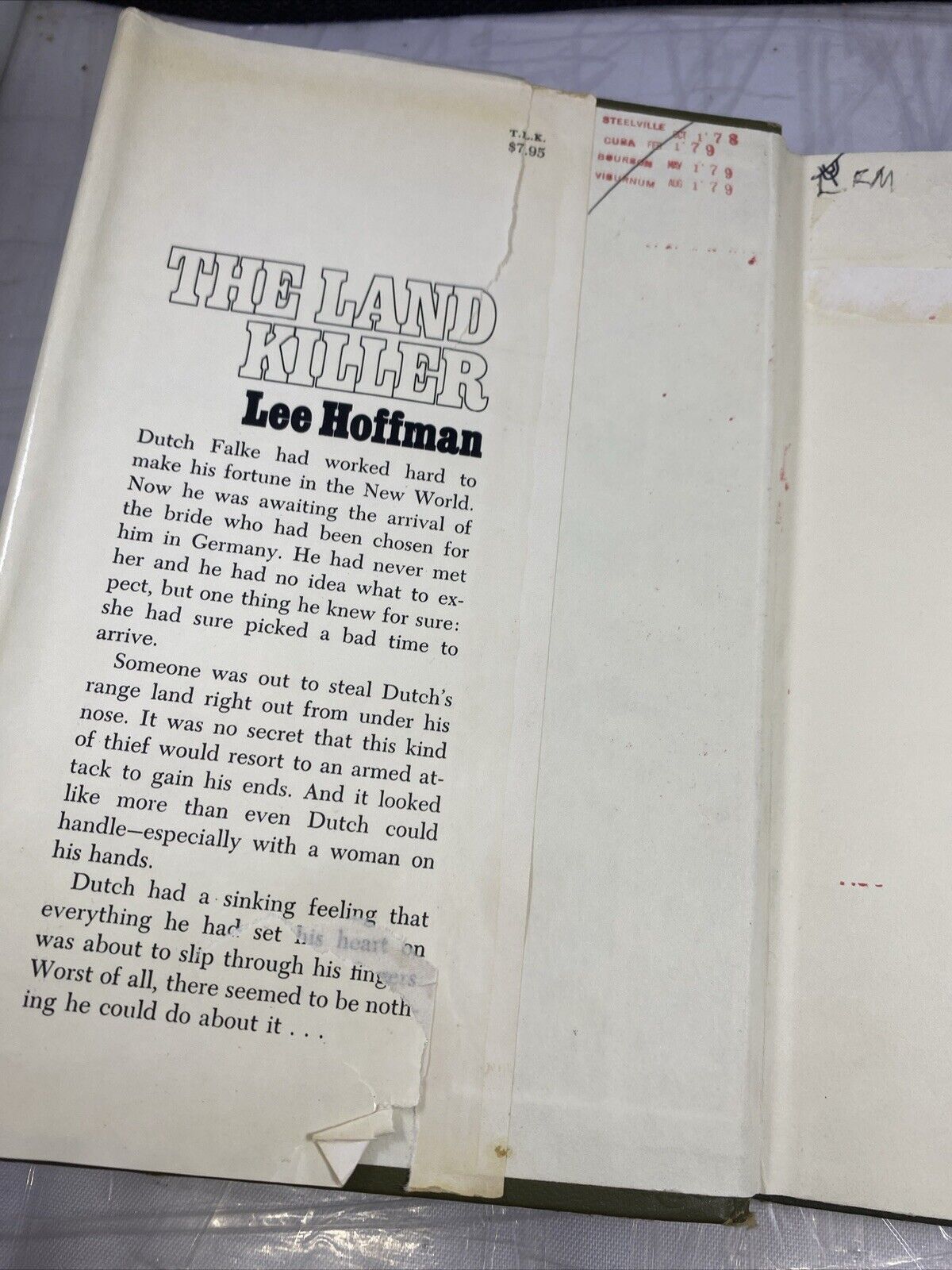 WESTERN NOVEL Lee Hoffman THE LAND KILLER First Edition in jacket SEE READ