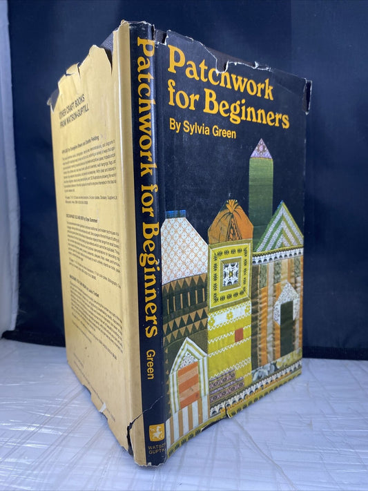 Sylvia Green / PATCHWORK FOR BEGINNERS Vintage 70s Sewing Crafts Patterns Rare