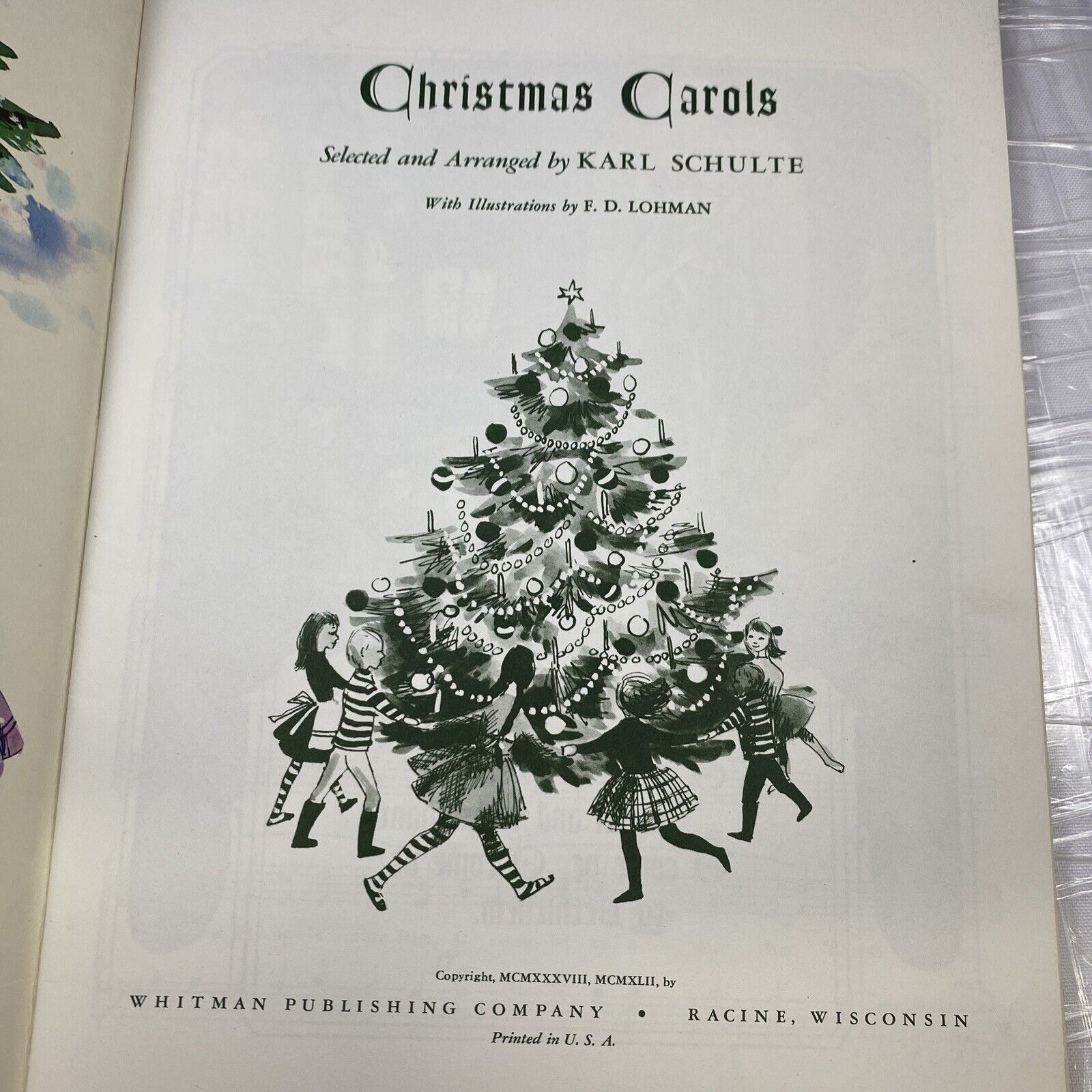 vintage whitman christmas Carols Songbook Sheet Music Holiday Songs