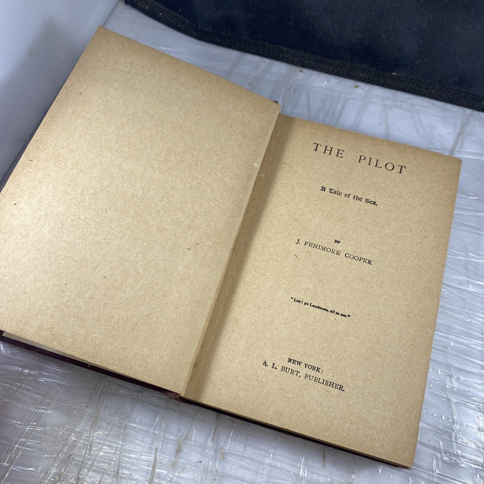 The Pilot: A Tale of the Sea by James Fenimore Cooper Vintage Hardcover Old Aged