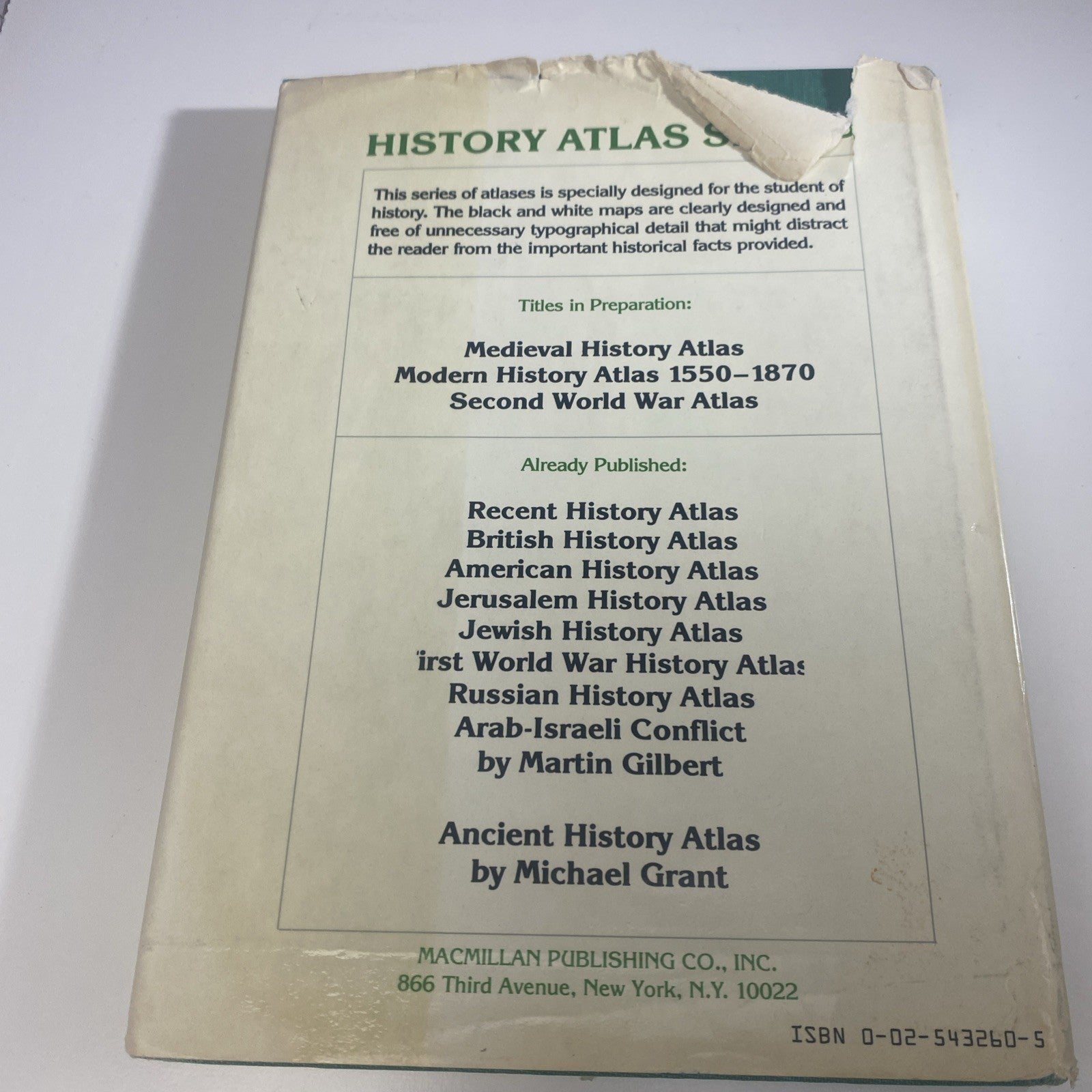 Jewish History Atlas Vintage 60s 70s Jewry Migration Maps Hardcover Book