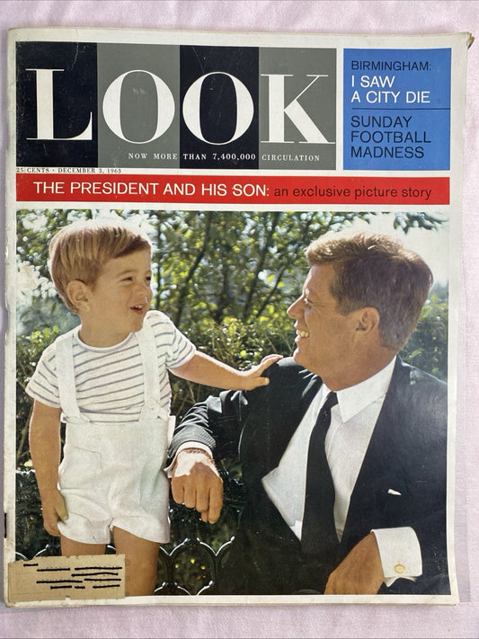 LOOK Magazine December 3, 1963 President Kennedy "The President And His Son" 