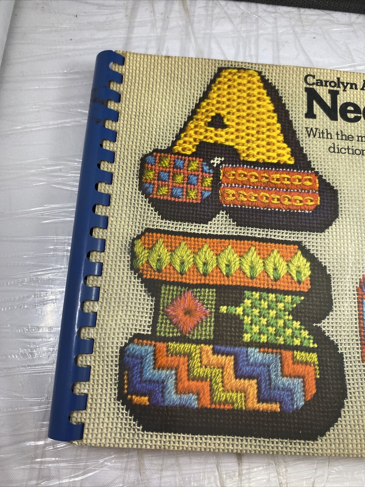 1972 Carolyn Ambuter's Complete Book Needlepoint Easy Stitch Vintage 70s Craft