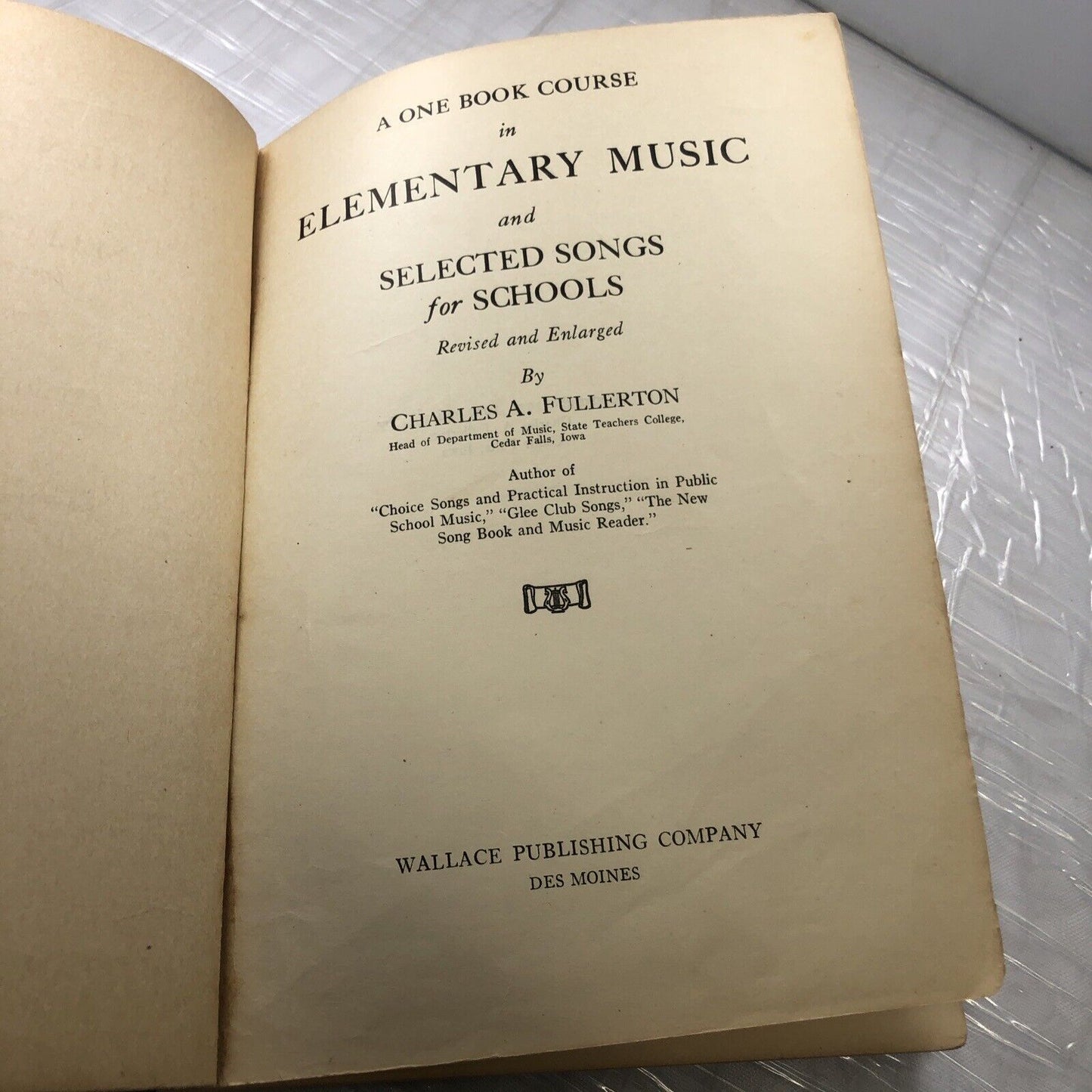 A One Book Course In Elementary Music. Antique School Music Textbook