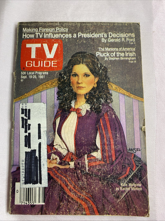 Vintage TV Guide Magazine 09-19-1981, Vol. 29, No. 38, Issue #1486