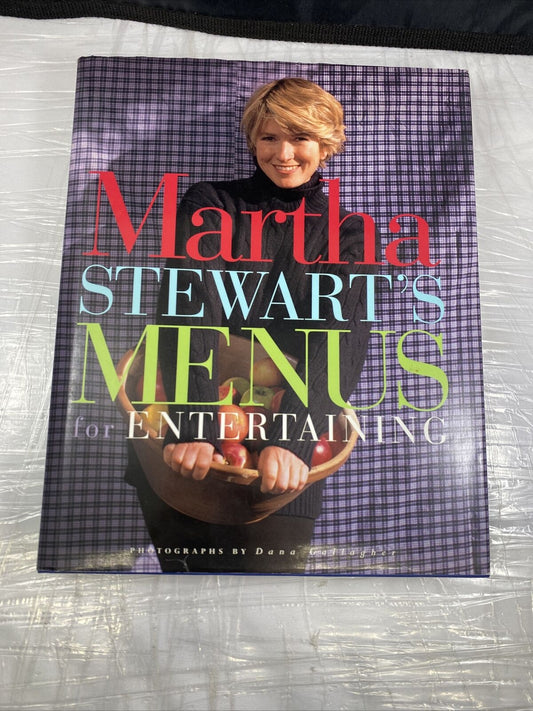 Signed Martha Stewart's Menus for Entertaining by Martha Stewart 90s Cookbook