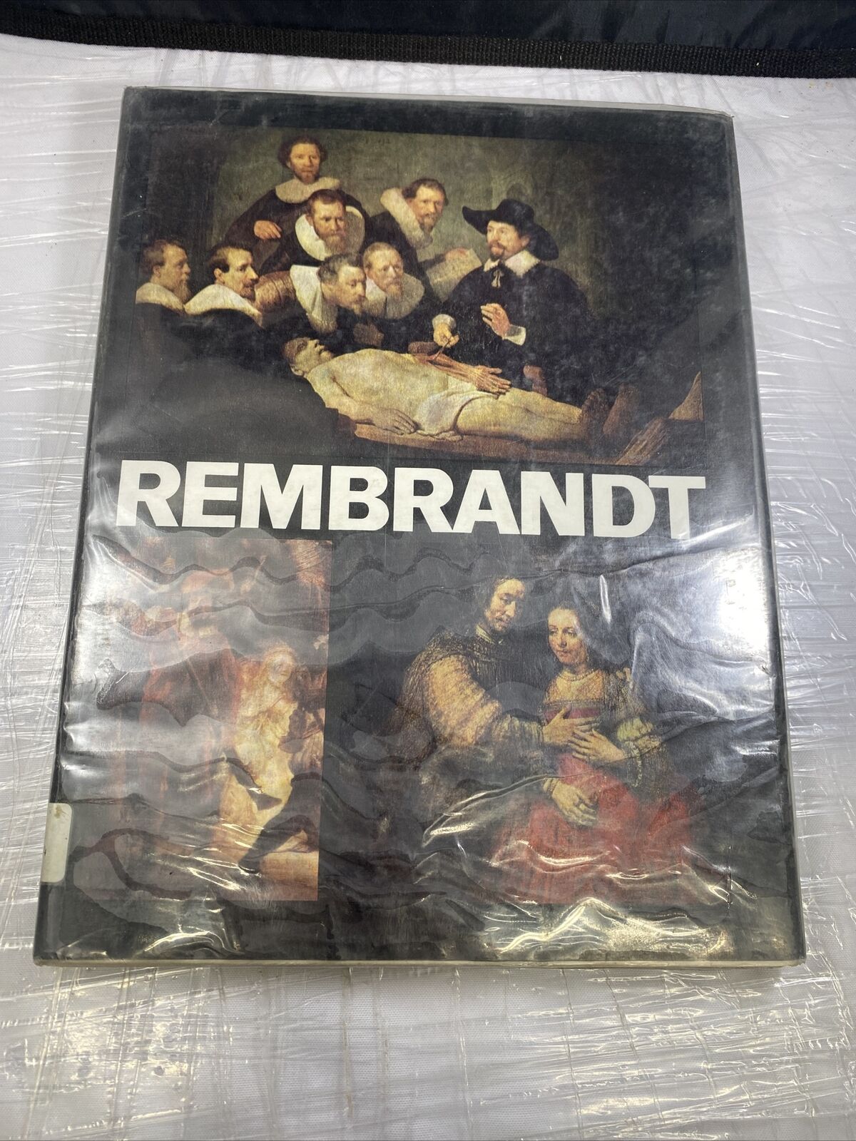 Rembrandt Hardcover Book from Abbey Library Vintage Famous Art Book Water Dmg