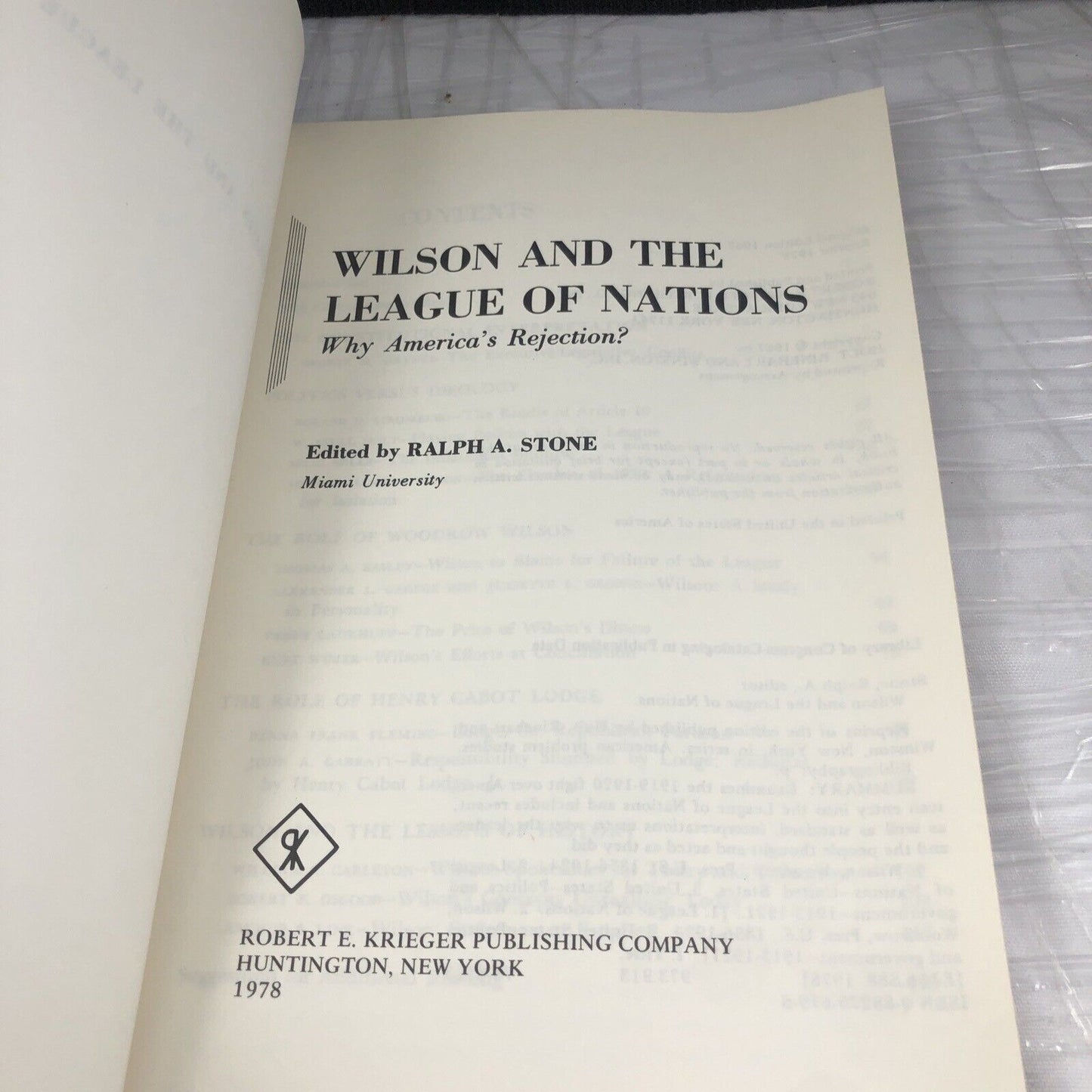 Wilson And The League Of Nations Vintage PPB 70s WW1 History