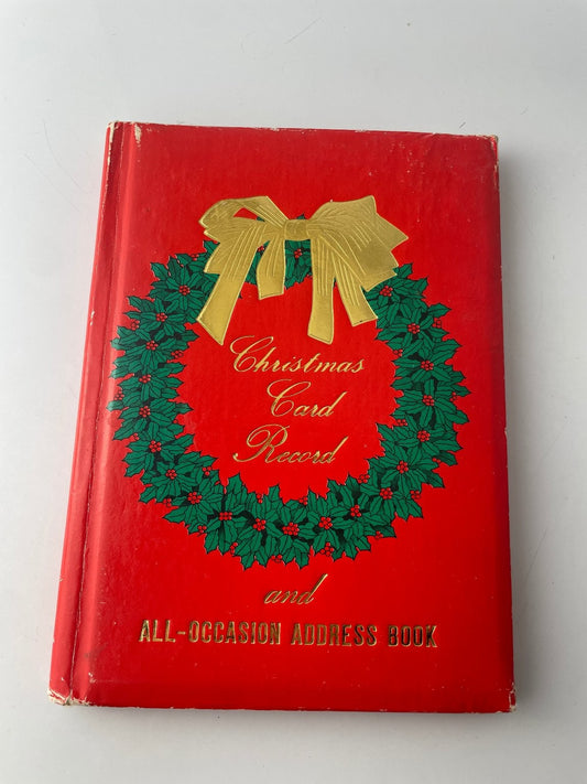 Christmas Card Record All-Occasion Address Book Vintage Made in Japan