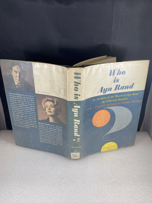 Who Is Ayn Rand By Nathaniel Branden, Vintage 60s Study Of Literature Ex Iibrary