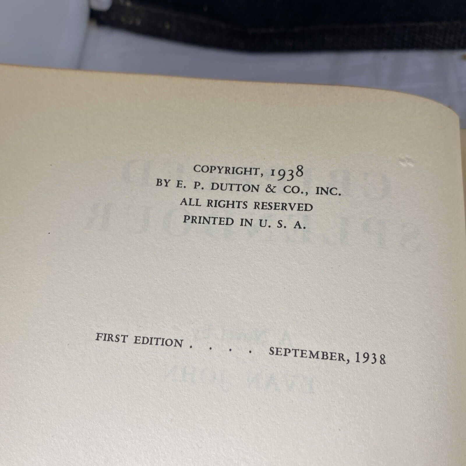 Crippled Splendour Evan John 1938 Historical Fiction Vintage Hardcover Rare