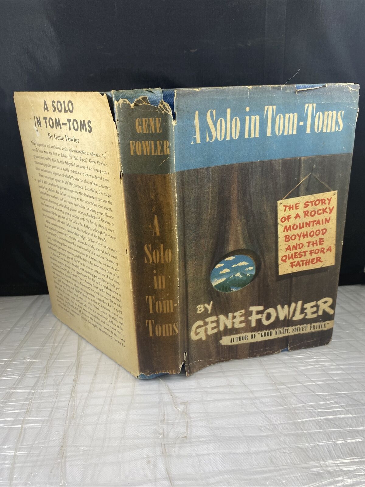 A SOLO IN TOM - TOMS by Gene Fowler BCE Viking hardcover dust-jacket Vintage 40s